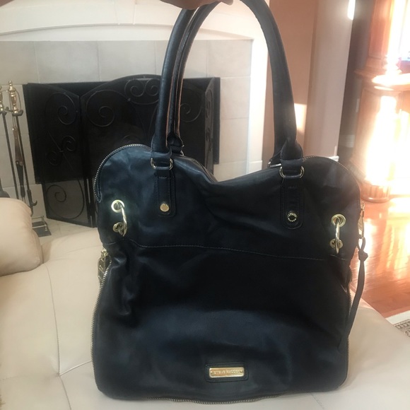 Steve Madden Black Expandable Purse - Picture 1 of 16